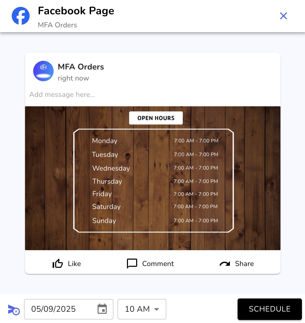 posting to facebook